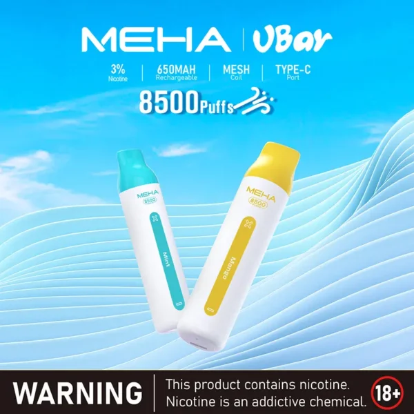 MEHA VBar 魅嗨 小白條 8500口 拋棄式電子煙