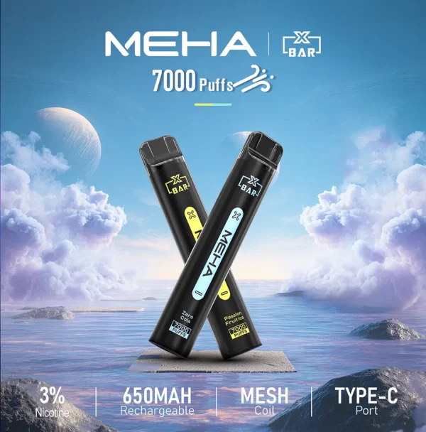 MEHA XBAR 魅嗨 小黑條 7000口 拋棄式電子煙
