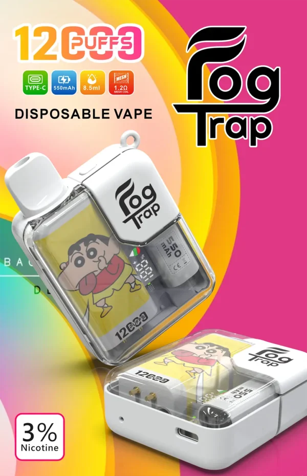 Fog Trap 限量聯名 蠟筆小新 × LABUBU 12000口 拋棄式電子煙【買10送1】
