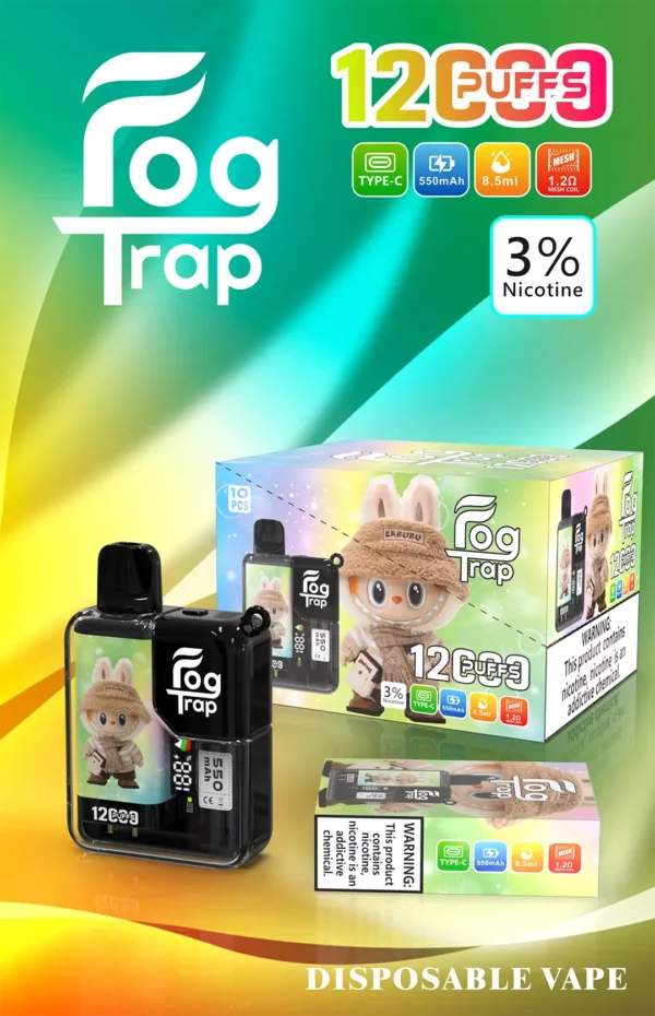 Fog Trap 限量聯名 蠟筆小新 × LABUBU 12000口 拋棄式電子煙【買10送1】