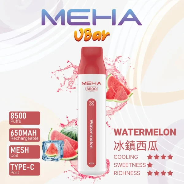 MEHA VBar 魅嗨 小白條 8500口 拋棄式電子煙