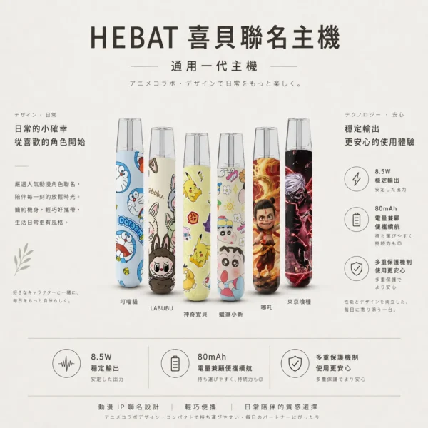 Hebat 喜貝 Labubu 聯名一代通用主機 適配一代煙彈