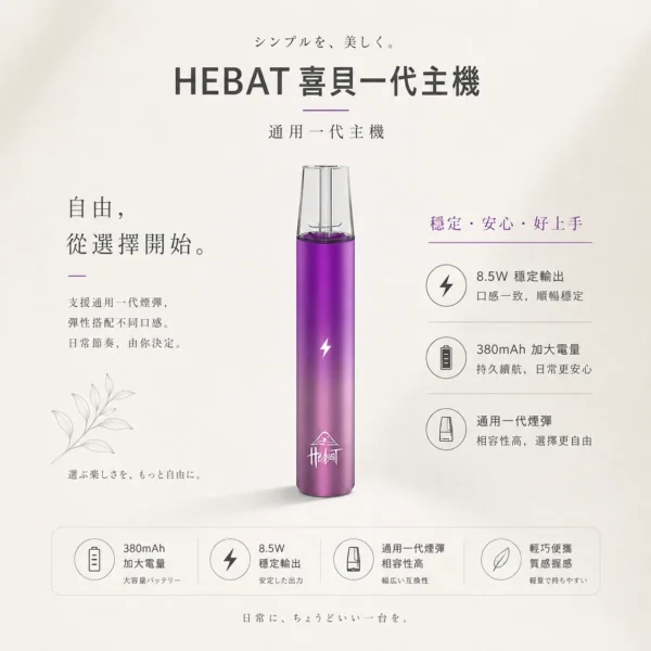 ChatGPT-Image-2026年8月22日-下午07_59_52.webp HEBAT 喜貝 一代通用主機 適配一代煙彈