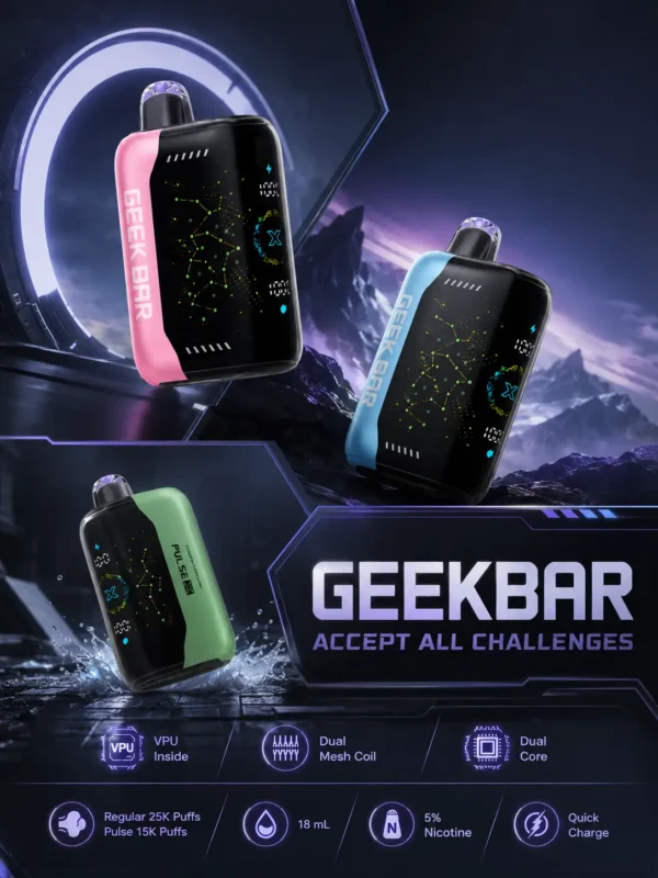 GEEK BAR Pulse X 星空系列 25000口 拋棄式電子煙【買5贈1】