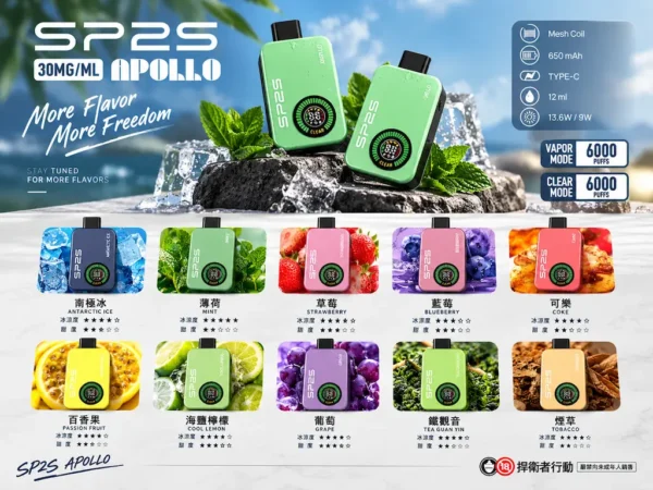 ChatGPT-Image-2026年9月10日-上午02_16_19.webp SP2S Apollo 12000口 拋棄式電子煙