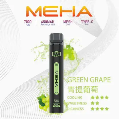 MEHA XBAR 魅嗨 小黑條 7000口 拋棄式電子煙