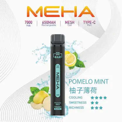 MEHA XBAR 魅嗨 小黑條 7000口 拋棄式電子煙